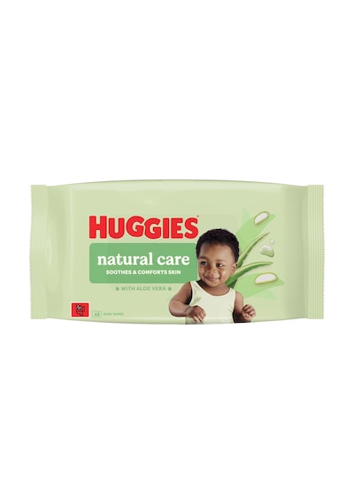 Huggies Baby Wipes 48s Natural Care Aloe Vera ve E Vitamini İçeren Islak Mendil Tekli