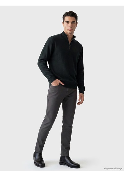 Lcwaıkıkı Classic Antrasit Regular Fit Gabardin Erkek Chino Pantolon