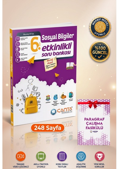 Çanta Yayınları 6.sınıf Sosyal Bilgiler Soru Bankası Maarif Model