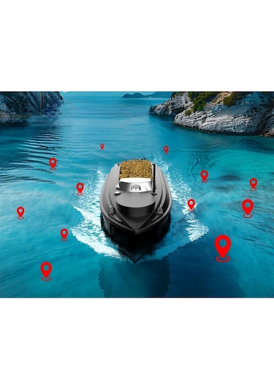 SAZAN YEMLEME (TEKNE VE BOTU)Flytec yeni V030 RC balık yemi teknesi GPS uzaktan kumandalı olta atıcı Siyah