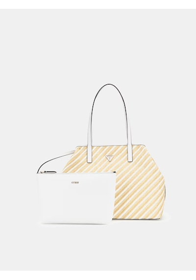 Guess Vikky Raffia Kadın Omuz Çantası Hwws9318290 Beyaz