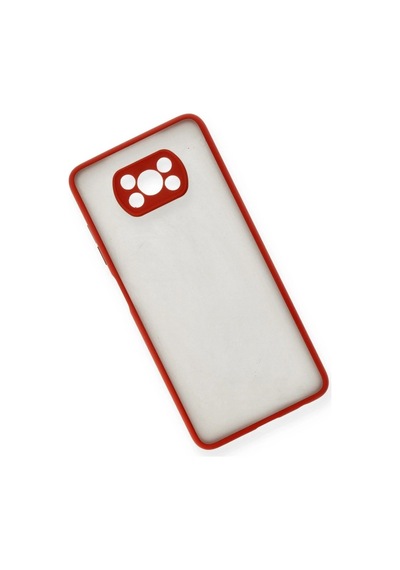 Pocophone X3 Kılıf Montreal Silikon Kapak - Kırmızı Diğer