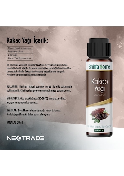 Aksu Vital Shiffa Home Kakao Yağı 50 ML