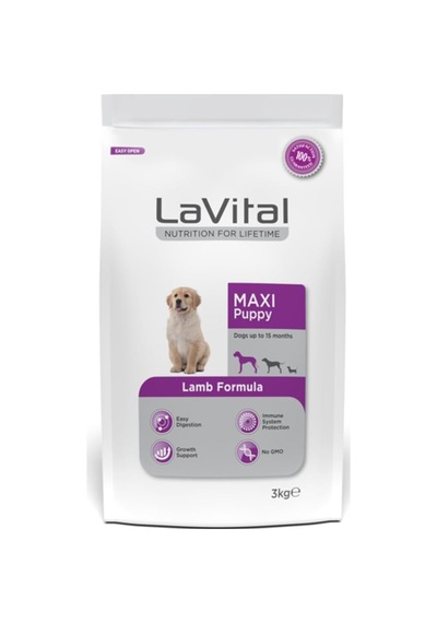 Maxi Puppy Lamb Kuzu Etli Yavru Köpek Maması, 15 Kg