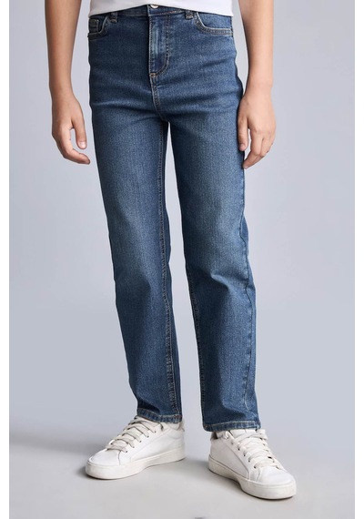 Defacto Straight Fit Mavi Erkek Çocuk Jean Pantolon F0455a8/nm41