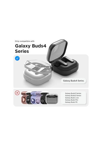 Leather-texture Samsung Galaxy Buds4 Pro/buds 4 İçin Kılıf Fonksiyonel Stant/güvenlik Kilidi Tasarımlı Galaxy Buds4 Kulaklık Kılıfı Deri Görünümlü Samsung Buds 4 Pro Kılıf Siyah