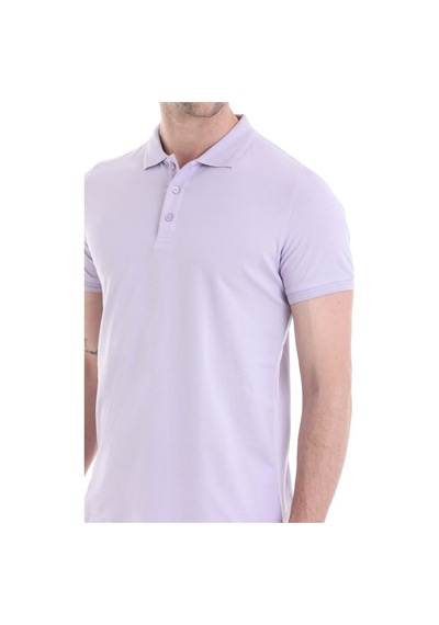 Hatemoğlu Lila Regular Fit Düz 100% Pamuklu Polo Yaka Tişört 35361023c001 013 Lila