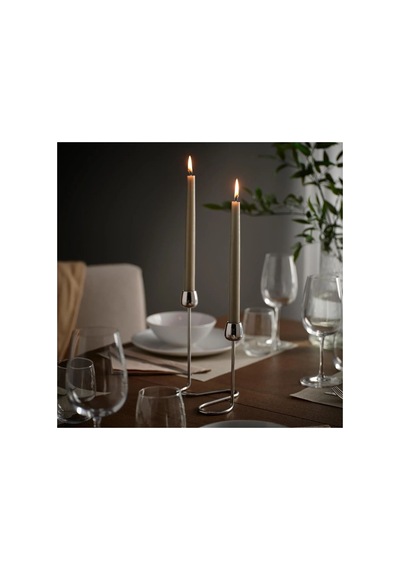 Ikea Klokhet 8'li Şamdan Mumu 2,2 X 25 Cm Gri - Bej Bej - Gri