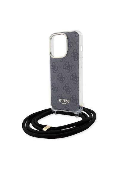 Apple Uyumlu  iPhone 15 Pro Kılıf Guess Lisanslı Çapraz Kordon 4g Desenli Kapak