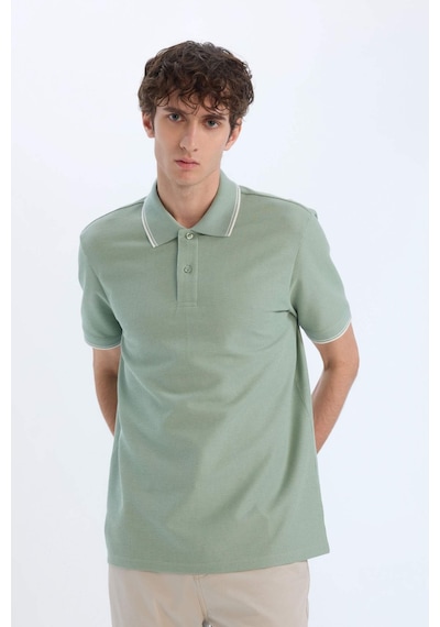 DeFacto Regular Fit Polo Yaka Kısa Kollu Waffle Tişört D7932AX25SPKH434