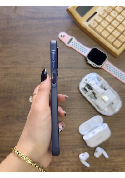 Samsung Galaxy A17 Uyumlu Süper İnce Mat Ultra Thin Silikon Kılıf Lacivert
