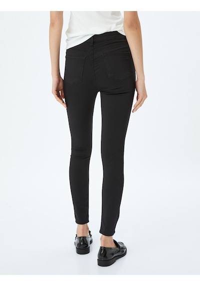 Koton Yüksek Bel Skinny Fit Dar Paça Düğmeli Kot Pantolon - Skinny Fit Jean Siyah 5sal40002mw Siyah Koton Yüksek Bel Skinny Fit Dar Paça Düğmeli Kot Pantolon - Skinny Fit Jean Siyah 5sal40002mw Siyah