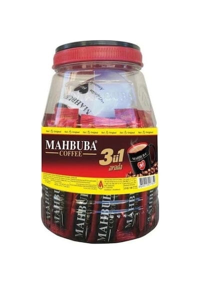 Mahbuba 3ü1 Arada Kavanoz Kahve Bardak Hediyeli 36 X 18 Gr + Renkli Kupa Hazır
