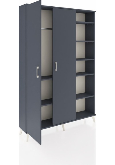 Arges Dolap 7 Raflı 2 Kapaklı Tek Askılı 132x30x195 Antrasit-antrasit/antrasit Antrasıt/antrasıt Arges Dolap 7 Raflı 2 Kapaklı Tek Askılı 132x30x195 Antrasit-antrasit/antrasit Antrasıt/antrasıt