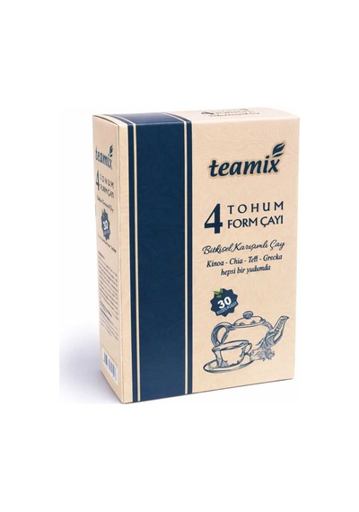 " Grecka-teff-chia-kinoa "4 Tohum Form Çayı