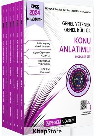 2024 KPSS Genel Yetenek Genel Kültür Ortaöğretim Konu Anlatımlı Modüler Set- Pegem Akademi Yayıncılık
