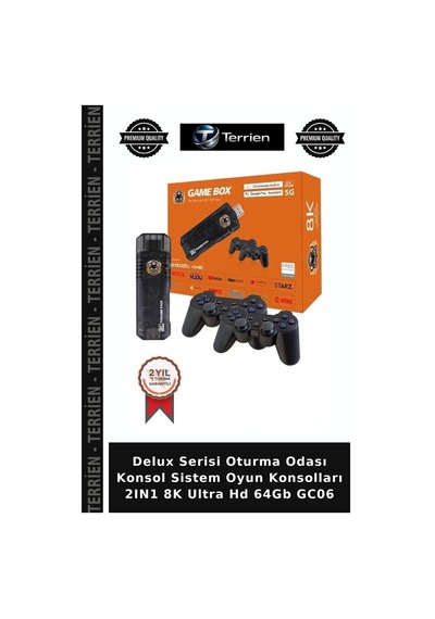 Delux Serisi Oturma Odası Konsol Sistem Oyun Konsolları 2ın1 8k Ultra Hd 64gb Gc06