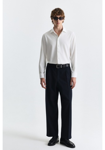 Antioch Comfort Slim Fit Gömlek Ekru