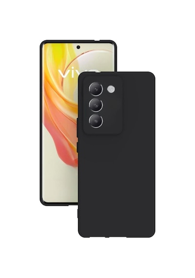 Vivo V30 Lite Kılıf Kamera Korumalı Silikon Rubber Arka Kapak Siyah