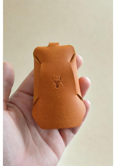 Oh Deer Leather Hakiki Deri Anahtarlık - Cüzdan Tipi Kapalı Tasarım