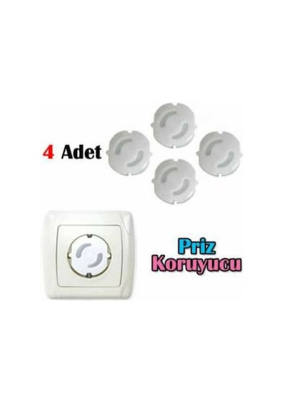Çocuk Koruma Priz Kapağı 4 Adet Priz Emniyet Kapağı