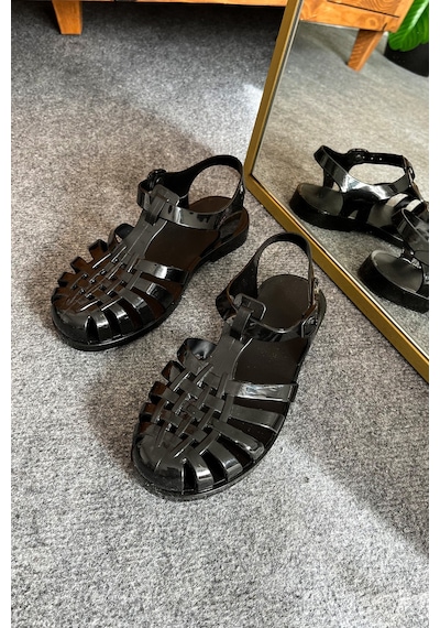 Wolk Shoes Cocuk Sandalet Siyah