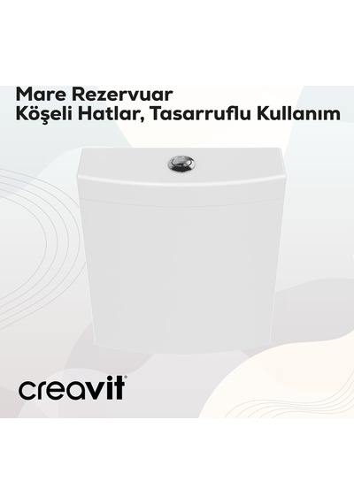 Creavit Solo Rim-off Duroplast Yavaş Kapanan Klozet Kapaklı Beyaz Set