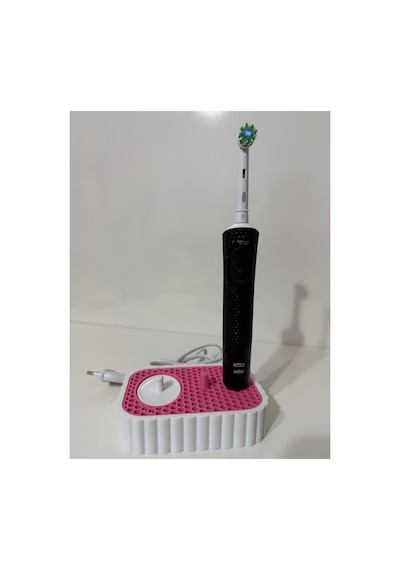 Setra Oral-b Uyumlu Şarjlı Diş Fırçası Standı - 3'lü Diş Fırças Tutucu Banyo Organizeri Pembe