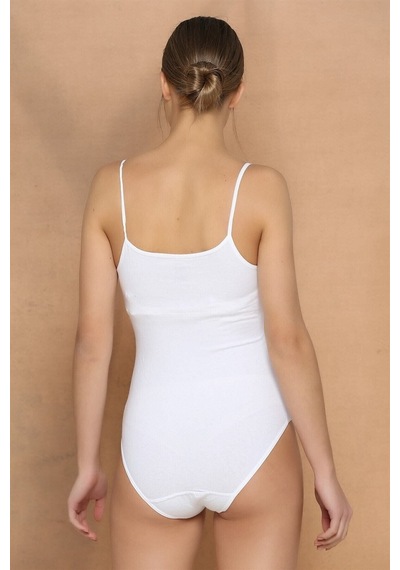 Refox Kadın Ip Askı Kancalı Zıbın Body 6lı Beyaz Renk 4584125684shr
