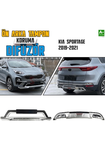 S-dizayn Kia Sportage Ön Ve Arka Tampon Koruma Difüzör Seti 2019-2021 A+ Kalite