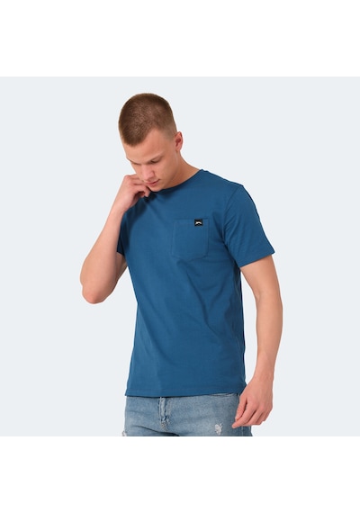 Slazenger VESELA Erkek Cepli Petrol Tişört