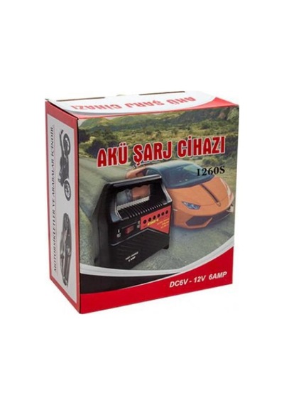 Tr Araç Motosiklet Uyumlu Akü Şarj Cihazı Dc 6v 12 Volt 6 Amper Hb-1260s-gs