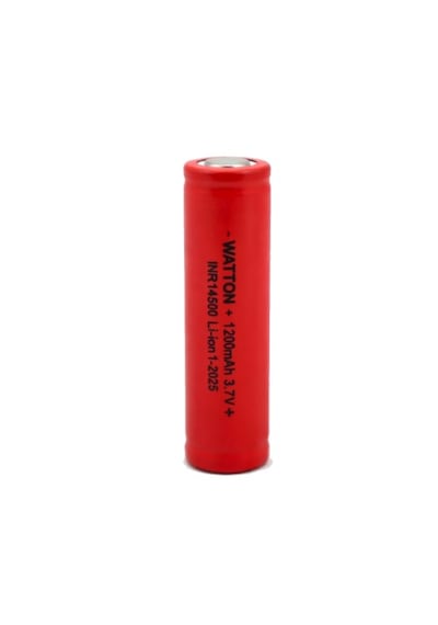 Watton Wt-14500 1200mah 3.7v Li-ion Şarj Edilebilir Pil - Kırmızı