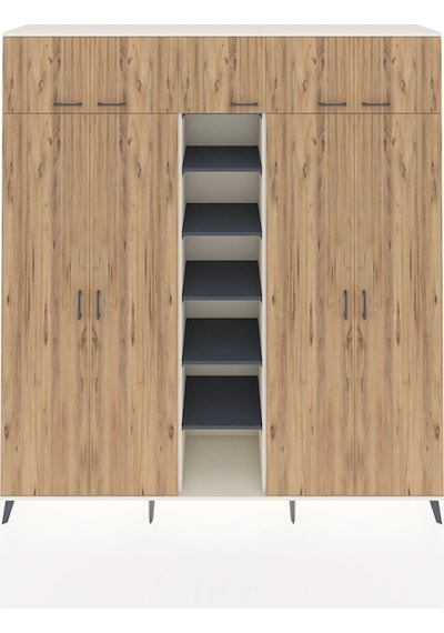 Hyperion Dolap 12 Raflı 9 Kapaklı 2 Askılı 220x44x243 Aytaşı-çam/antrasit Atlas Çam/antrasıt Hyperion Dolap 12 Raflı 9 Kapaklı 2 Askılı 220x44x243 Aytaşı-çam/antrasit Atlas Çam/antrasıt