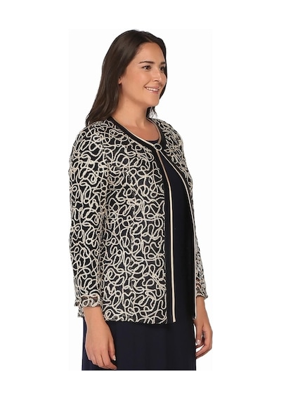 Ladies First Ladıes Fırst Büyük Beden 2931 Lacivert Ceket+Bady Ikili Takım