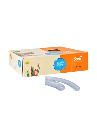 Sarff Plastik Helezon 25 Mm Şeffaf 50 Li