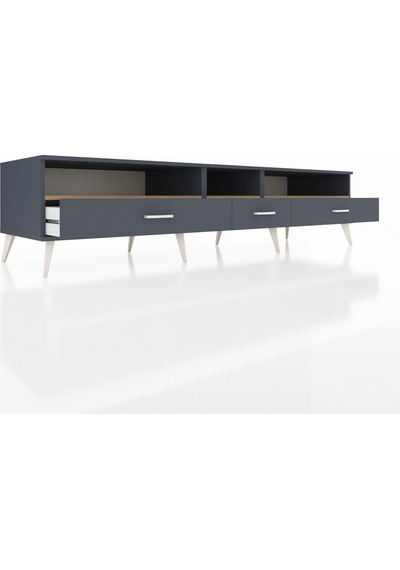Kronos Tv Ünitesi 3 Raflı 3 Çekmeceli 220x59x51 Antrasit-çam/antrasit Atlas Çam/antrasıt - Antrasıt Kronos Tv Ünitesi 3 Raflı 3 Çekmeceli 220x59x51 Antrasit-çam/antrasit Atlas Çam/antrasıt - Antrasıt