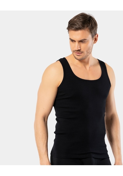 Cacharel Erkek 2'li %100 Pamuk Atlet 1501/siyah 001