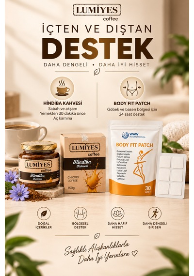 Body Fit 30 Lu Göbek Bandı + 100 Gr Lumiyes Detox Kahvesi İçten Ve Dıştan Destek