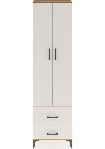 Arges Dolap 4 Raflı 2 Çekmeceli 2 Kapaklı 60x30x221 Çam-aytaşı Atlas Çam