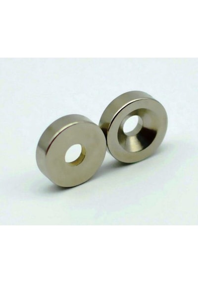5 Adet 10mm X 3mm Havşa Delikli Güçlü Neodyum Mıknatıs
