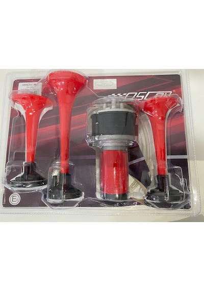 Kendinden Kompresörlü Havalı 3 Borulu 12 Volt Korna Roleli Oto Korna