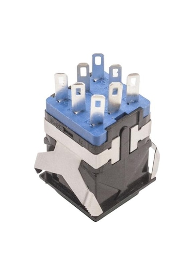 KD2-22 19mm Işıklı Yaylı Push Buton - Kırmızı