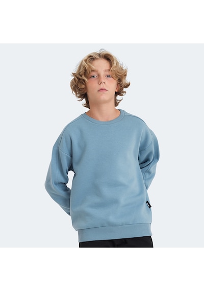 Slazenger LOGAN Çocuk  Mavi Sweatshirt