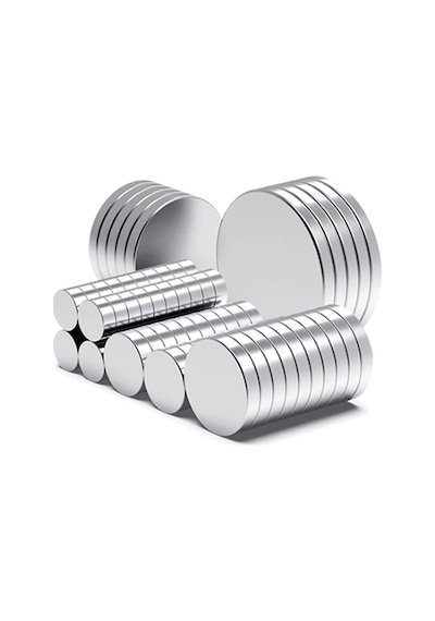 10 Adet 10x2mm Yuvarlak Neodyum Mıknatıs Güçlü Magnet Nikel Kaplamalı Gümüş