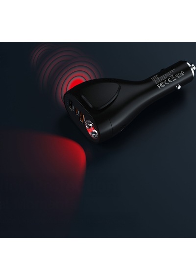 Lenyes Ca70 Type-c + Dual Usb-a Portlu Çok Fonksiyonlu Araç Şarj Aleti 20w Siyah