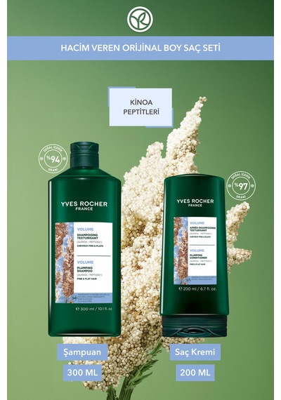 Yves Rocher Hacim Veren Orjinal Boy Saç Seti- Şampuan 300 Ml & Saç Kremi 200 Ml