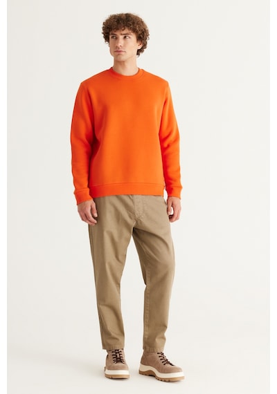 AC&Co / Altınyıldız Classics Erkek Turuncu Standart Fit Normal Kesim İçi Polarlı Bisiklet Yaka Sweatshirt Turuncu AC&Co / Altınyıldız Classics Erkek Turuncu Standart Fit Normal Kesim İçi Polarlı Bisiklet Yaka Sweatshirt Turuncu
