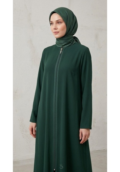 Ferace Fermuarı / 110 Cm / Koyu Yeşil / Misina Dişli