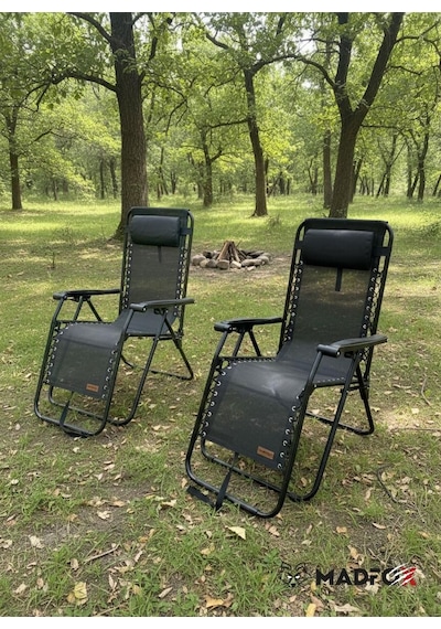 Madfox Easyrest Katlanır Şezlong Sandalye Gri Gri